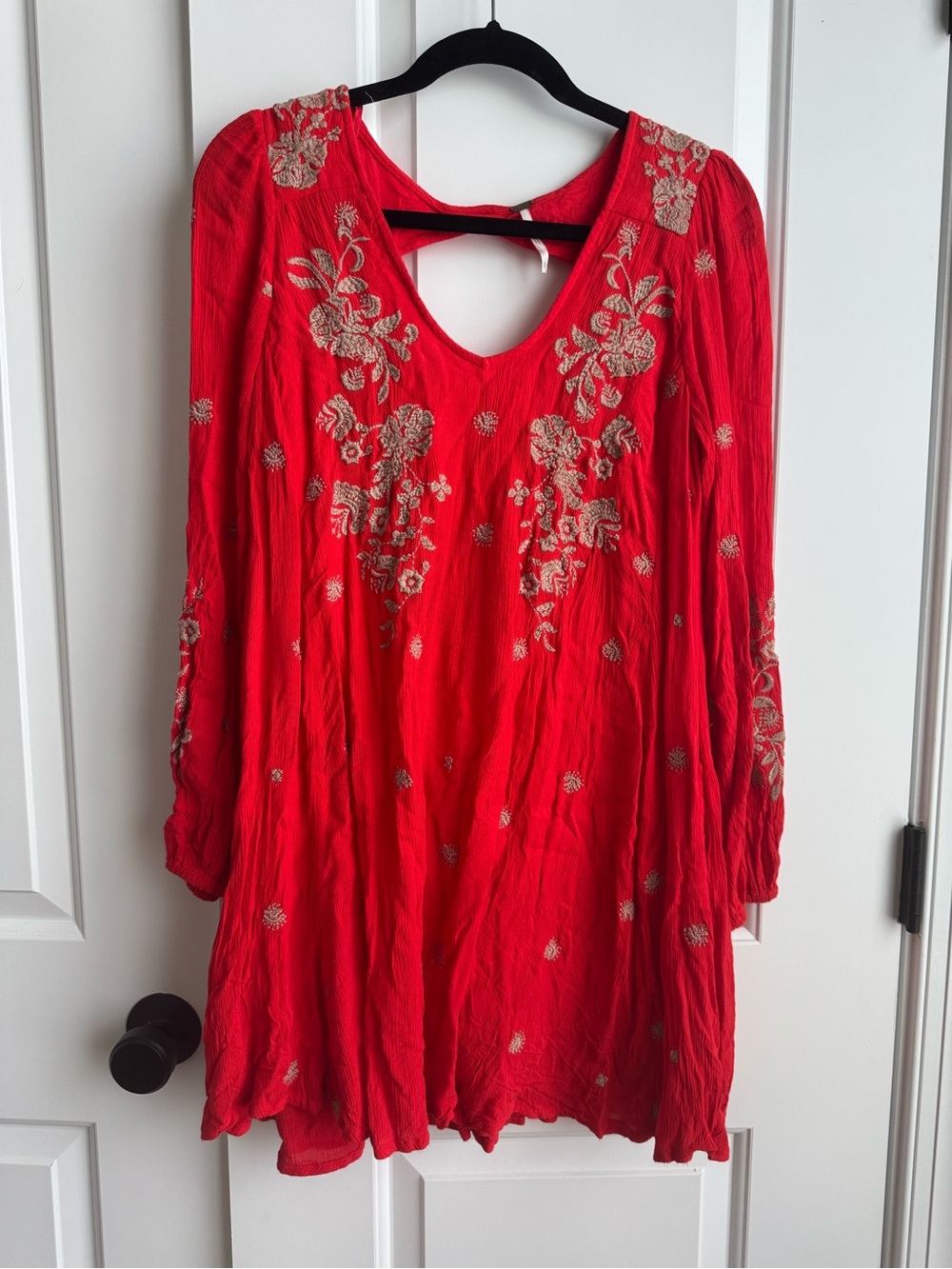 Free People FP One Embroidered Boho Mini Dress/Tunic | Size S